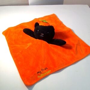 Carter's Black Cat Rattle My First Halloween Lovey Security Blanket